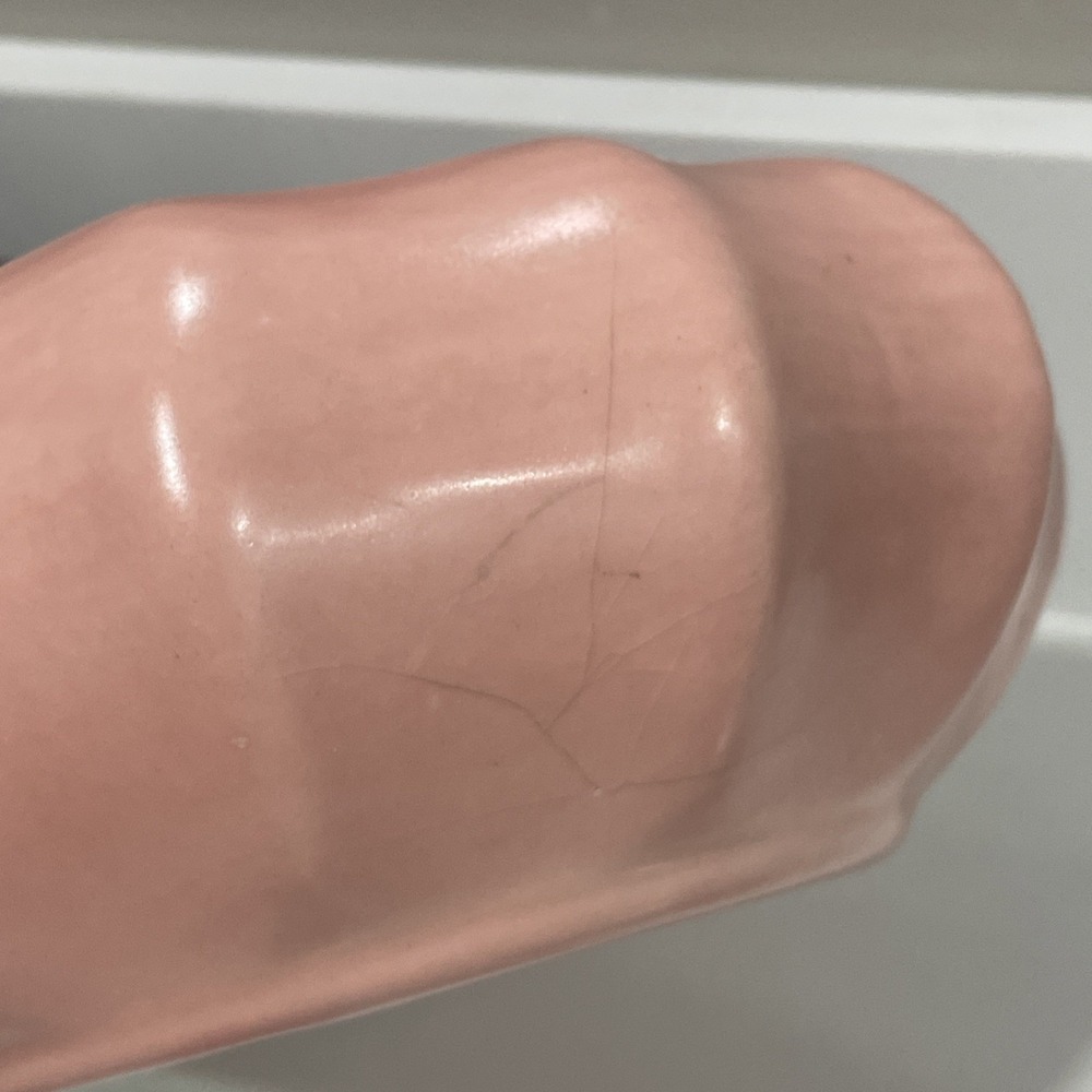 Vintage Haeger USA Pink Art Pottery Centerpiece Bowl‎ Mid Century Modern Decor - Picture 5 of 10